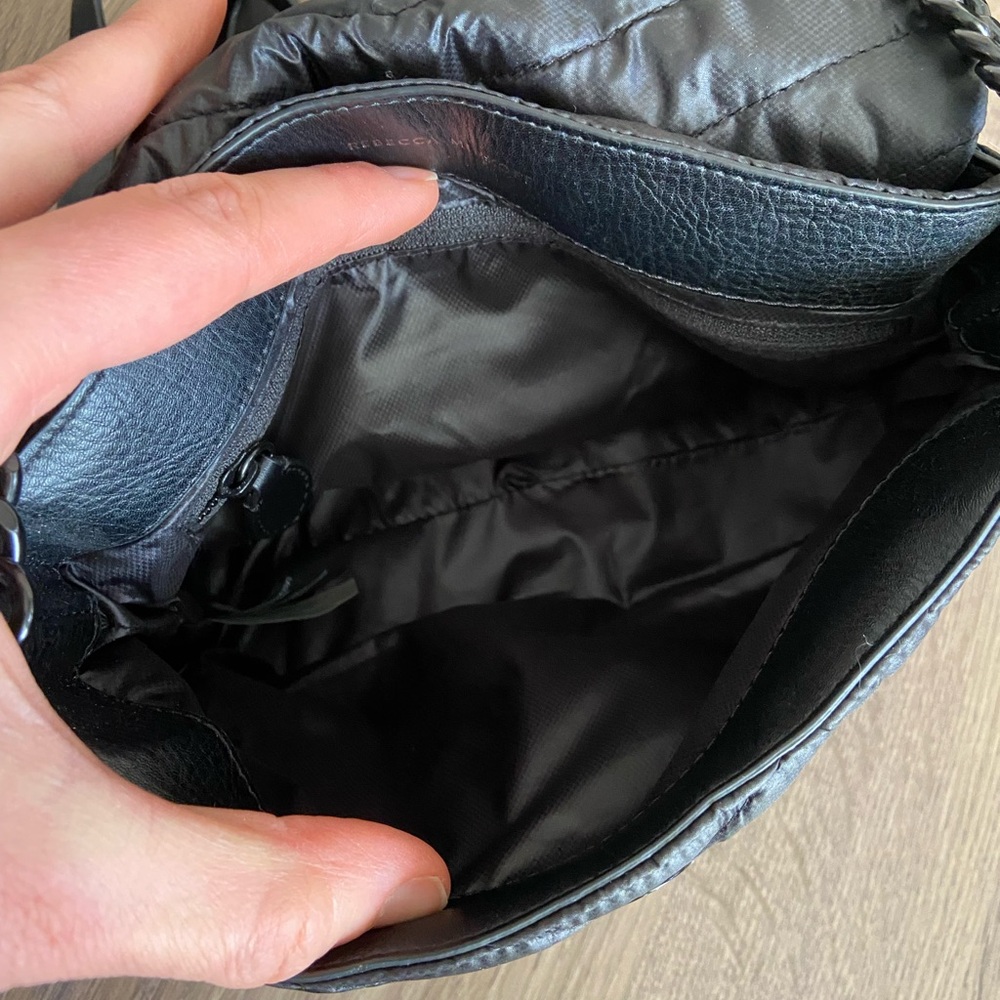 Rebecca Minkoff Black Quilted Chevron Flap Crossbody - Picture 11 of 16